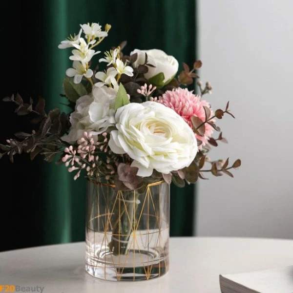 Cách cắm hoa hồng để bàn cưới dáng tròn